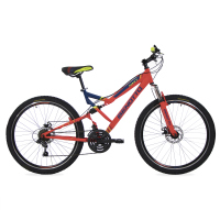 Bicicleta BENOTTO Montaña NAVY R27.5 21V. Hombre DS Shimano Frenos Doble Disco Mecanico Acero Naranja Neon/Azul Brillante Talla:UN