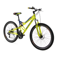 Bicicleta BENOTTO Montaña NAVY R27.5 21V. Hombre DS Shimano Frenos Doble Disco Mecanico Acero Amarillo Neon/Azul Brillante Talla:UN
