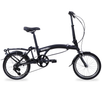 Bicicleta BENOTTO Plegable PIEGARE R16 3V. Unisex Frenos ”V” Aluminio Negro Talla:UN