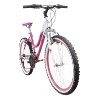 Bicicleta BENOTTO Montaña MADEIRA R26 21V. Mujer FS Sunrace Frenos ”V” Acero Fiucsa Aperlado/Blanco Talla:UN