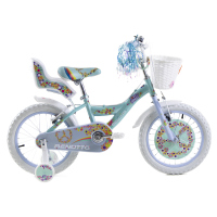 Bicicleta BENOTTO Cross FLOWER POWER R16 1V. Niña Frenos ”V” Acero Aqua Claro/Azul Lila Talla:UN