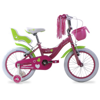 Bicicleta BENOTTO Infantil FANCY R16 1V. Niña Frenos ”V” Ruedas Laterales Acero Rosa Brillante Talla:UN