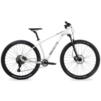 Bicicleta BENOTTO Montaña MACH1® R29 10V. Hombre FS Frenos Doble Disco Hidraulico Tijera SUNTOUR XCM-DS-HL0-29-100 Aluminio Blanco/Negro Talla:SM