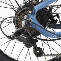 Bicicleta BENOTTO Plegable E@COMMUTER R20 7V. Unisex Electrica Frenos Doble Disco Mecanico Aluminio Gris Azulado Talla:UN