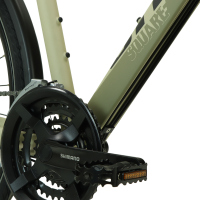Bicicleta GHOST City SQUARE TREKKING R28 1x8 Unisex Shimano Acera M360 Frenos Doble Disco Hidraulico Aluminio Beige/Negro Talla:SS 74ST1001