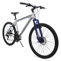 Bicicleta BENOTTO Montaña XC-5000 R26 21V. FS Frenos Doble Disco Mecanico Aluminio Plata/Azul Talla:LL