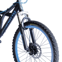Bicicleta BENOTTO Montaña RUSH R24 21V. Hombre DS Sunrace Frenos Disco Delantero/”V” Trasero Acero Gris Oscuro/Azul Talla:UN