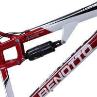 Bicicleta BENOTTO Montaña DS-900 R27.5 27V. Hombre Shimano Altus Frenos Doble Disco Hidraulico Aluminio Rojo/Blanco Talla:ML