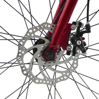 Bicicleta BENOTTO Hibrida DESTREZZA R700C 7V. Shimano Frenos Doble Disco Mecanico Acero Negro/Rojo Talla:53