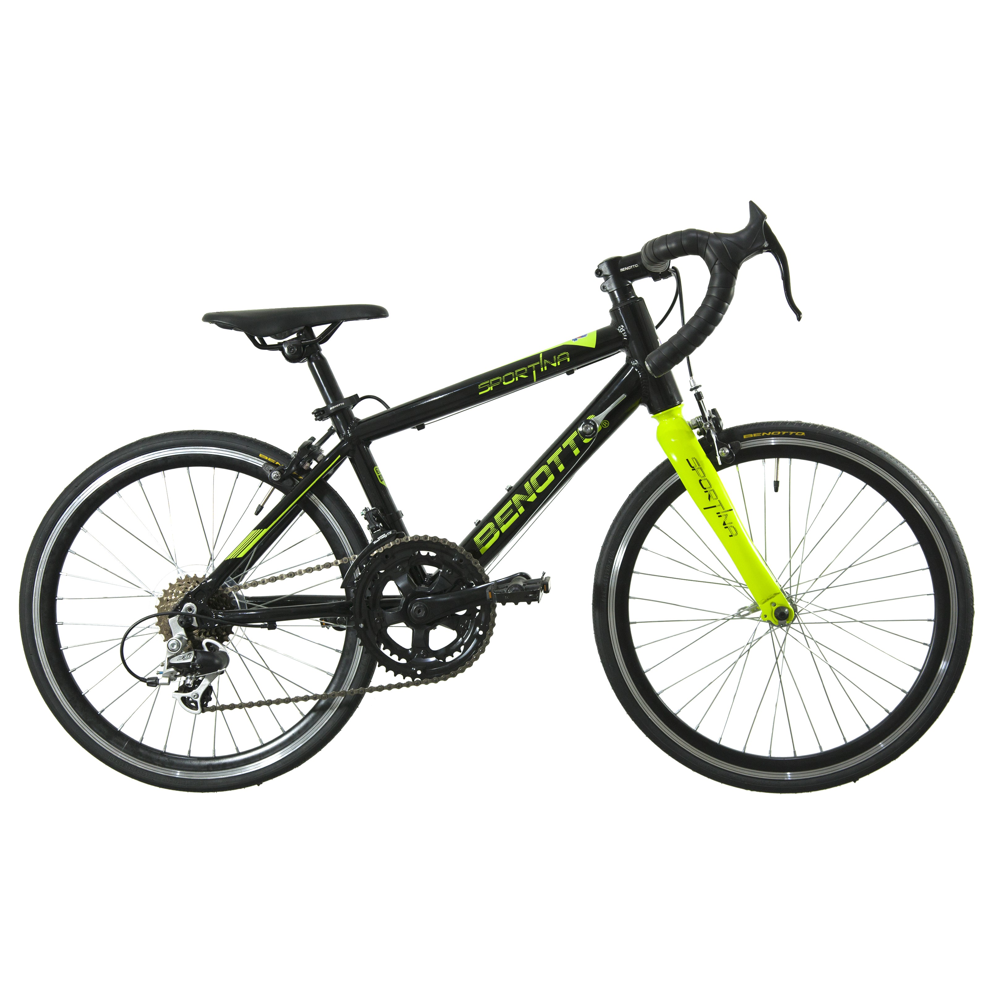 Bicicleta BENOTTO Ruta SPORTINA R20 14V. Frenos Carrera Aluminio Negro/Verde Talla:UN