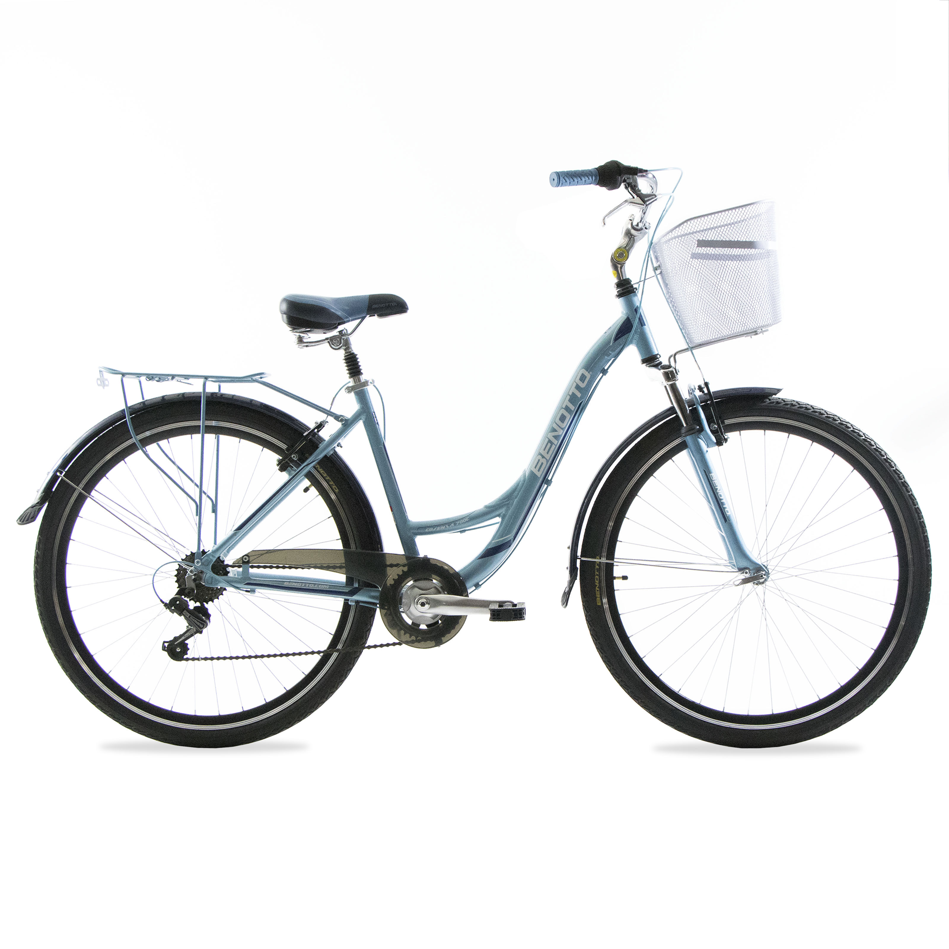Bicicleta BENOTTO City COSENZA R700C 7V. Mujer FS Shimano Frenos ”V” Aluminio Azul Talla:UN