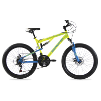 Bicicleta BENOTTO Montaña DS-TONE R24 21V. Hombre DS Frenos Doble Disco Mecanico Acero Amarillo Neon/Azul Talla:UN