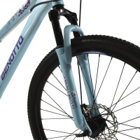 Bicicleta BENOTTO Montaña LHOTSE R27.5 24V. Mujer FS Doble Freno de Disco Aluminio Aqua Talla:MM