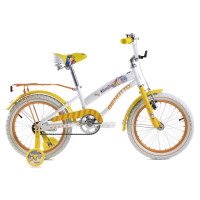 Bicicleta BENOTTO Cross GISELLE R16 1V. Niña Frenos Contrapedal Ruedas Laterales Acero Blanco/Amarillo Talla:UN