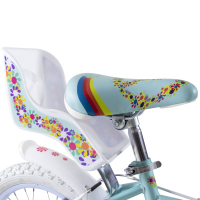 Bicicleta BENOTTO Cross FLOWER POWER R16 1V. Niña Frenos ”V” Acero Aqua Claro/Azul Lila Talla:UN