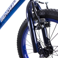 Bicicleta BENOTTO Cross AGRESSOR R16 1V. Niño Frenos ”V” Ruedas Laterales Acero Blanco/Azul/Azul Marino Talla:UN