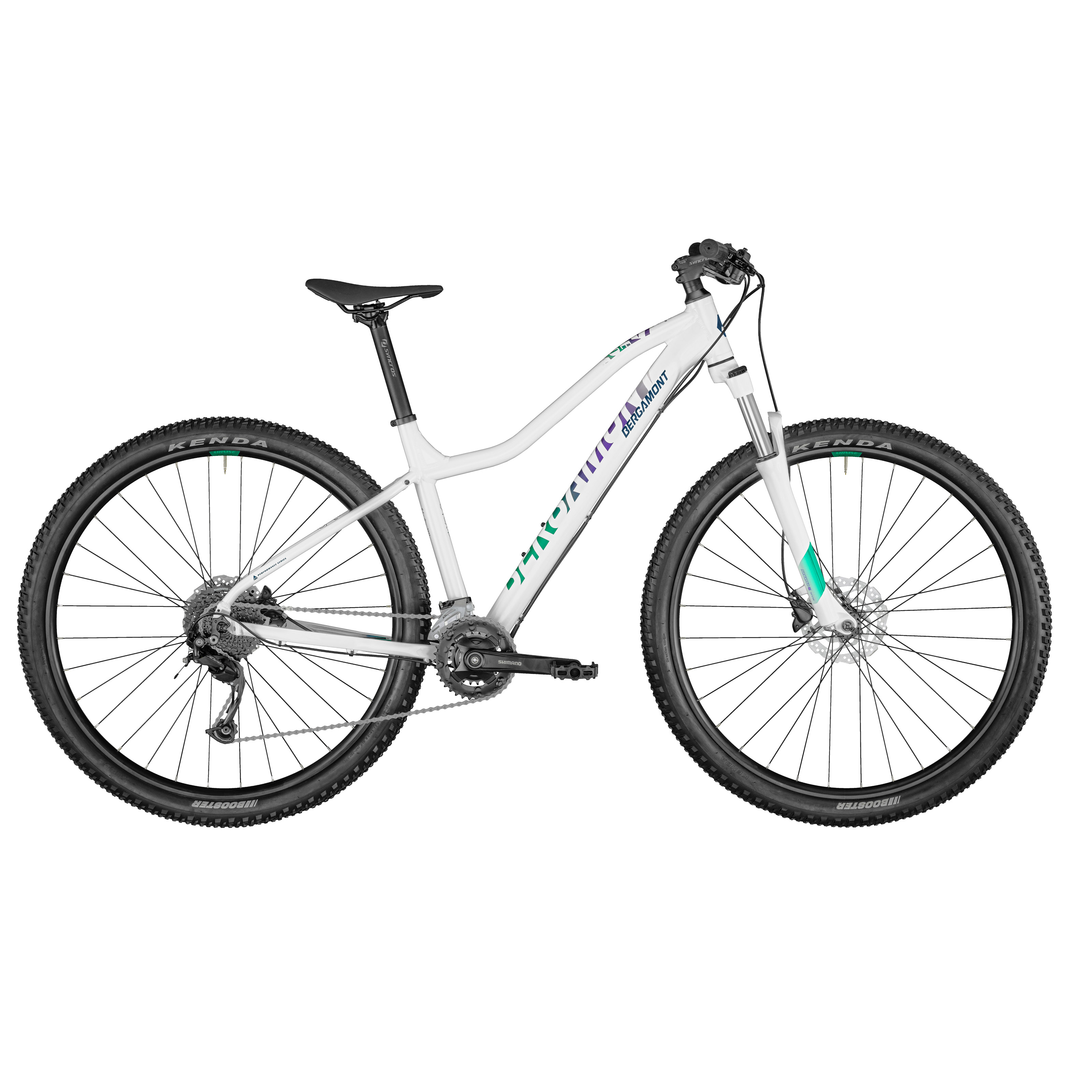 Bicicleta BERGAMONT Montaña REVOX 4.0 FMN R27.5 2x9 Mujer FS Shimano Frenos Doble Disco Hidraulico Aluminio Blanco Talla:SS 281093-158