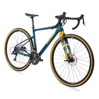 Bicicleta BERGAMONT Gravel GRANDURANCE 4 R700C 18V. Unisex Shimano Sora Frenos Disco Mecanico Aluminio Azul/Dorado Talla:49 (286821-049)