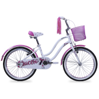 Bicicleta BENOTTO Infantil CRUCERO R20 1V. Niña Frenos ”V” Acero Blanco Talla:UN