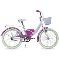 Bicicleta BENOTTO Infantil FLOWER POWER R20 1V. Niña Frenos ”V” Acero Blanco Talla:UN