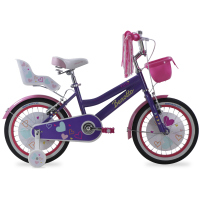 Bicicleta BENOTTO Infantil YUYI R16 1V. Niña Frenos ”V” con Ruedas Laterales Acero Morado Claro Talla:UN