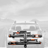 Porta Bicicletas KUAT NV 2.0 al Tiron para 2 Bicicletas Enganche Ajustable 2” y 1.25” Aluminio Gris/Naranja NV22G