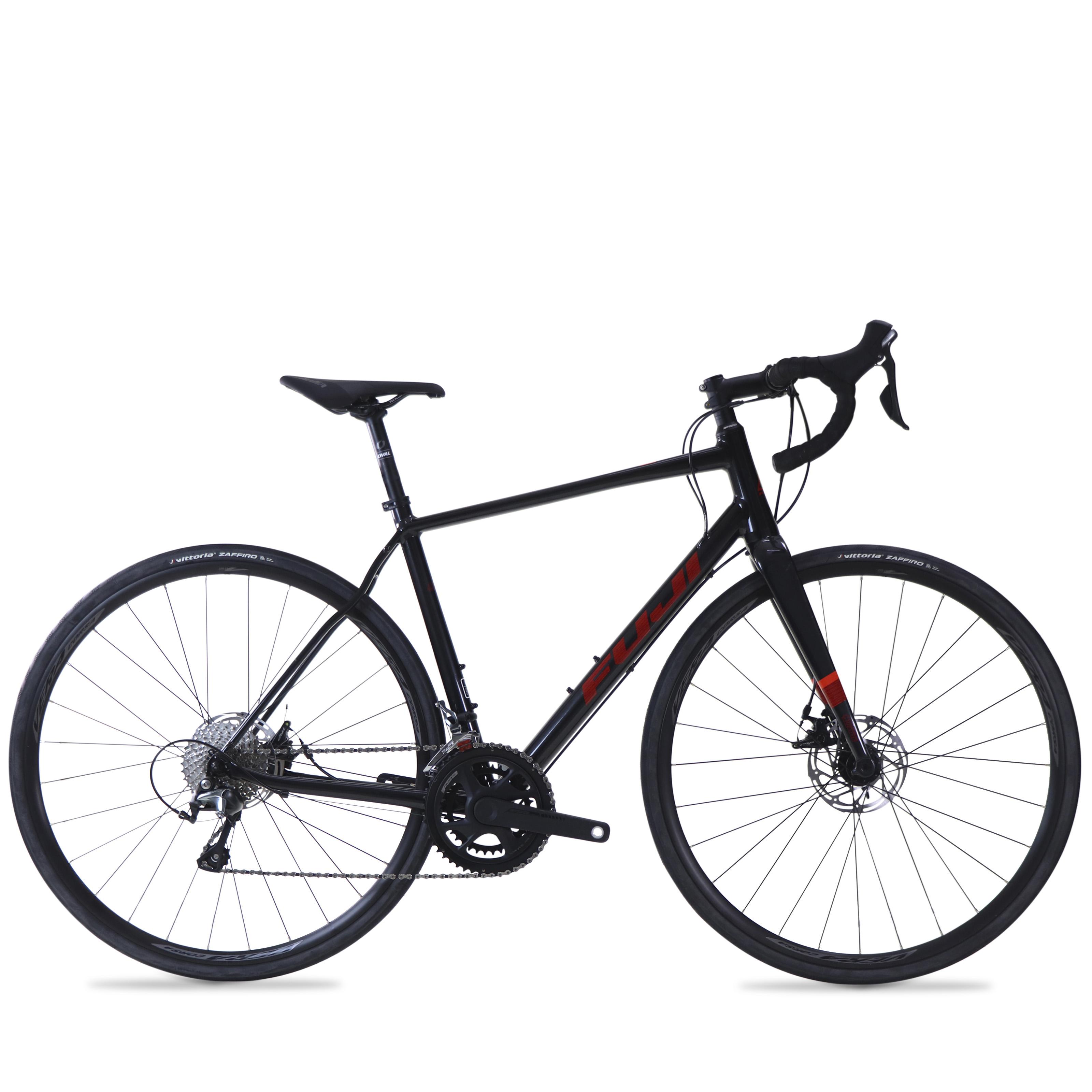 Bicicleta FUJI Ruta SPORTIF 1.3 R700 20V. SHIMANO Tiagra, Oval Concepts Frenos Doble Disco Mecanico Aluminio Negro/Rojo Talla:46 (785749218946)