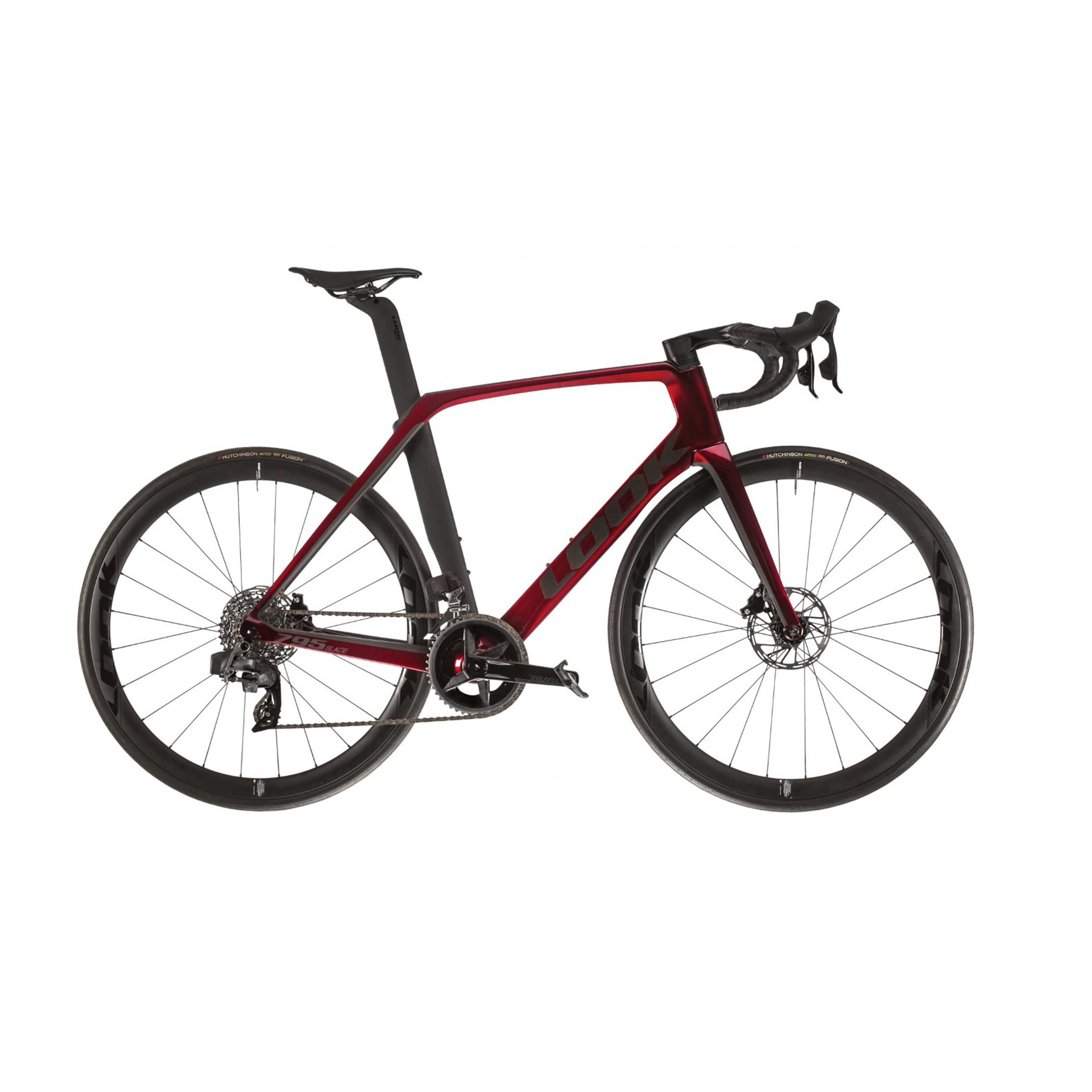 Bicicleta LOOK Ruta 795 BLADE R700 2x12 Disc Rival Etap R38D Wheel INTERFERENCE RED Fibra de Carbon Rojo Brillante/Mate Talla:MM (00025218)