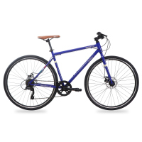 Bicicleta BENOTTO Hibrida DESTREZZA R700C 7V. Frenos Doble Disco Mecanico Acero Azul Talla:52