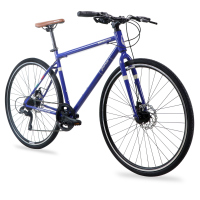 Bicicleta BENOTTO Hibrida DESTREZZA R700C 7V. Frenos Doble Disco Mecanico Acero Azul Talla:52