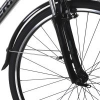 Bicicleta LAPIERRE City TREKKING 1.0 R700 3x7 Shimano Tourney TY300 Frenos “V” Aluminio Plata Talla:41 E5304100