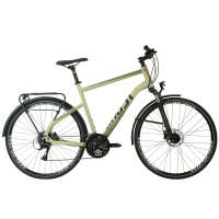 Bicicleta GHOST City SQUARE TREKKING R28 1x8 Unisex Shimano Acera M360 Frenos Doble Disco Hidraulico Aluminio Beige/Negro Talla:LL 74ST1003