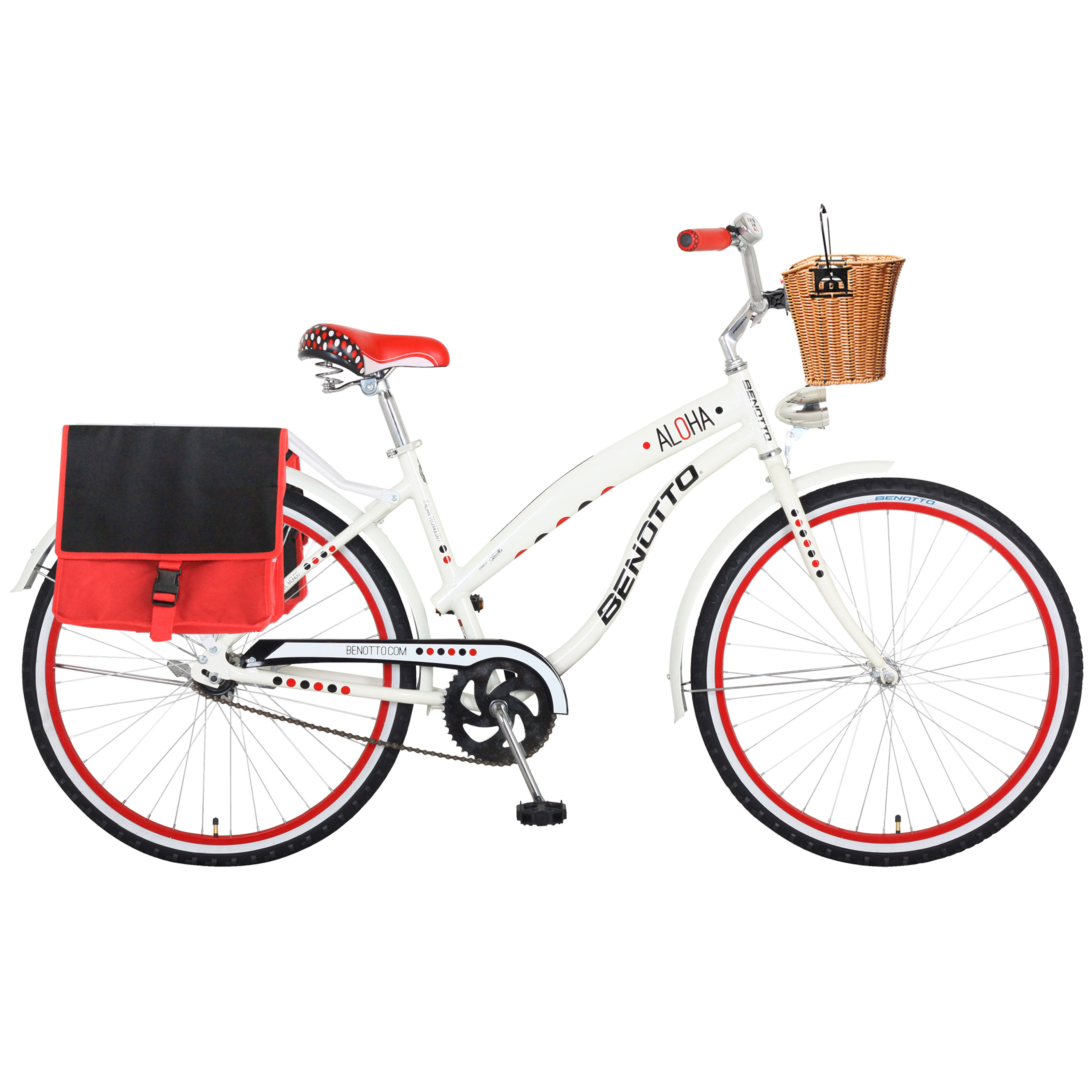 Bicicleta BENOTTO City ALOHA R26 1V. Mujer Frenos Contrapedal Aluminio Blanco Talla:UN