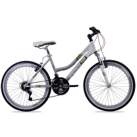 Bicicleta BENOTTO Montaña MADEIRA R24 21V. Mujer FS Sunrace Frenos ”V” Acero Plata/Blanco Talla:UN