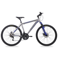 Bicicleta BENOTTO Montaña XC-5000 R26 21V. FS Frenos Doble Disco Mecanico Aluminio Plata/Azul Talla:SS