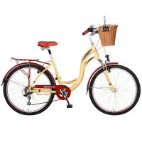Bicicleta BENOTTO City CITY BIKE R26 7V.Suspension Delantera Mujer Sunrace Frenos ”V” Aluminio Crema Talla:UN