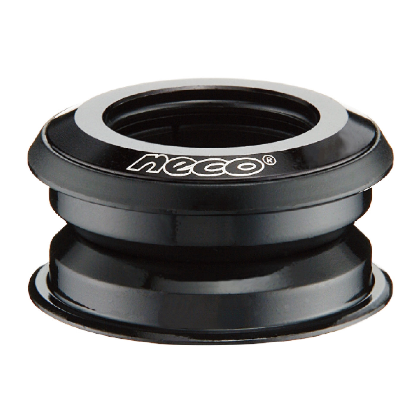 Taza de Direccion NECO H172 1 1/8” Semi Integrada sin Rosca Balero Sellado Aluminio Negro Cajita