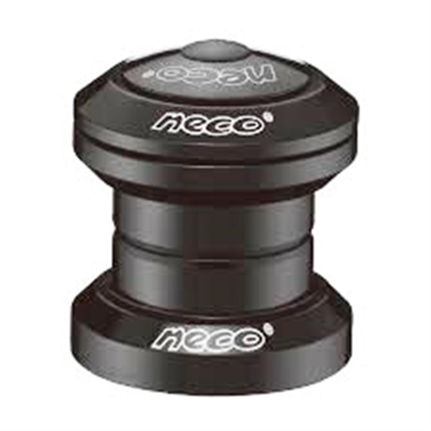 Taza de Direccion NECO H711 1 1/8” Tipo Ahead sin Rosca Balero Sellado Aluminio Negro Cajita