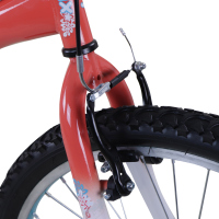Bicicleta LYNX Montaña R24 1V. Mujer Frenos ”V” Acero Coral/Blanco Talla:UN