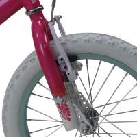 Bicicleta LYNX BMX R16 1V. Niña Frenos ”V” Ruedas Laterales Acero Rosa/Blanco Talla:UN