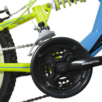 Bicicleta BENOTTO Montaña DRONE 2.0 R20 21V. Niño Frenos Delantero Disco Mecanico/Trasero ”V” Acero Azul Talla:UN