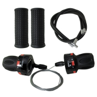 Puños de Mando FORZA KDSG-09 Friccion 7P Rojo/Negro con Cables (4 Piezas)