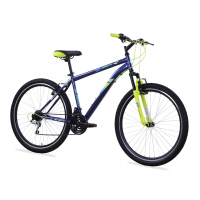 Bicicleta WOLF Montaña R27.5 18V. Hombre FS Frenos ”V” Acero Azul/Verde Limon Talla:UN
